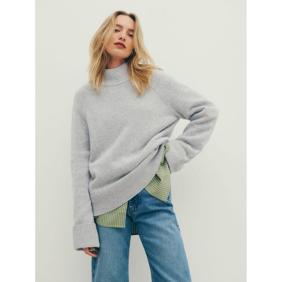 Reformation Sweaters - Reformation Garrett Cashmere Oversized Turtleneck S